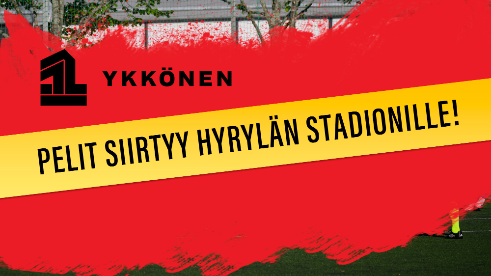 Ykkösen pelit siirtyy Hyrylään